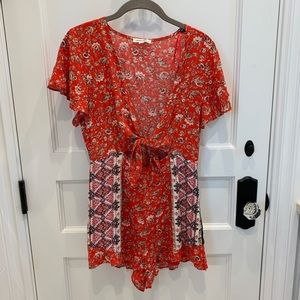 NEW Short Sleeve Tie Romper (Cotton Candy LA)